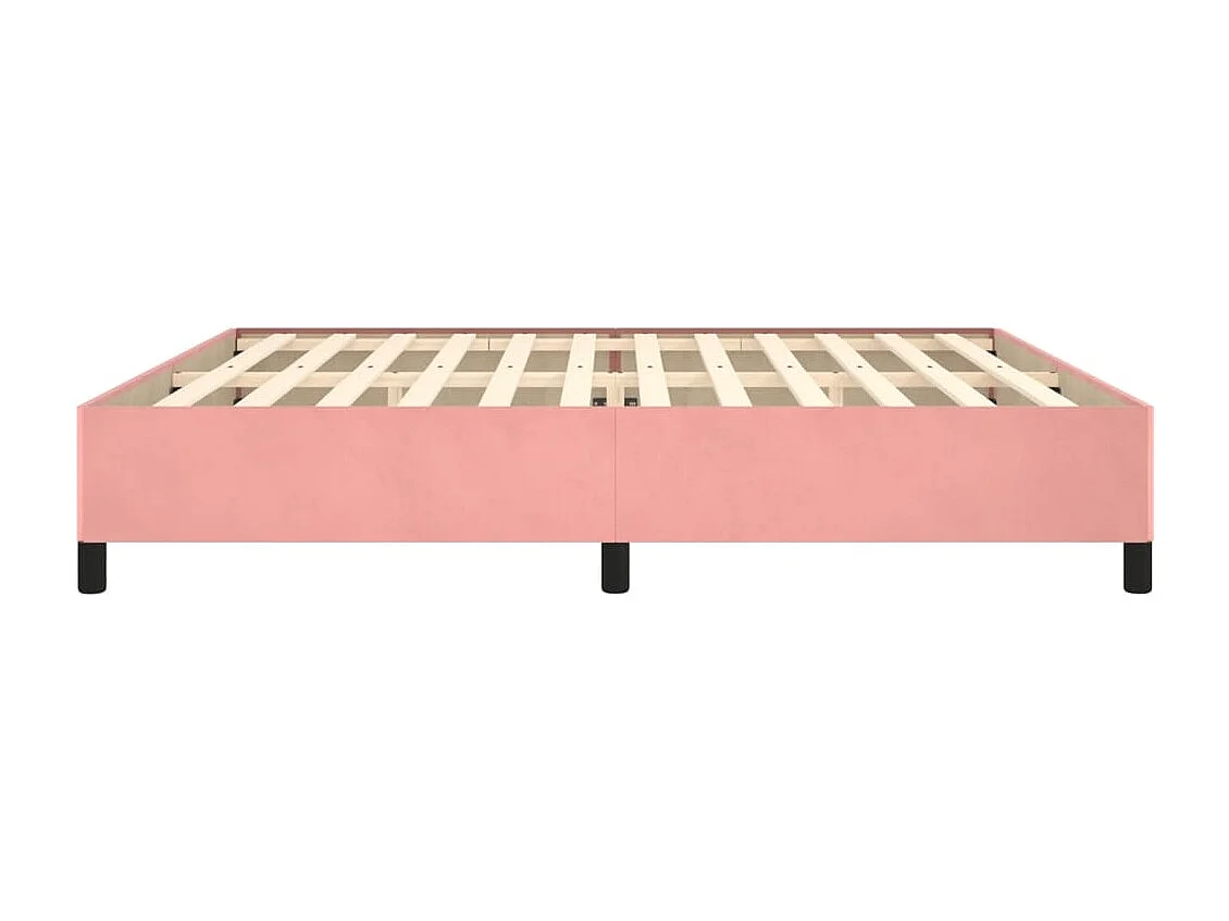 Lit double | Lit adulte | Cadre de lit rose 200x200 cm velours