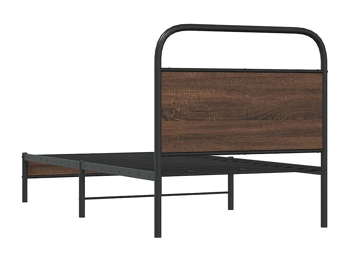 Letto per adulti | Letto singolo | Giroletto senza Materasso Rovere Marrone 100x190 cm Truciolato