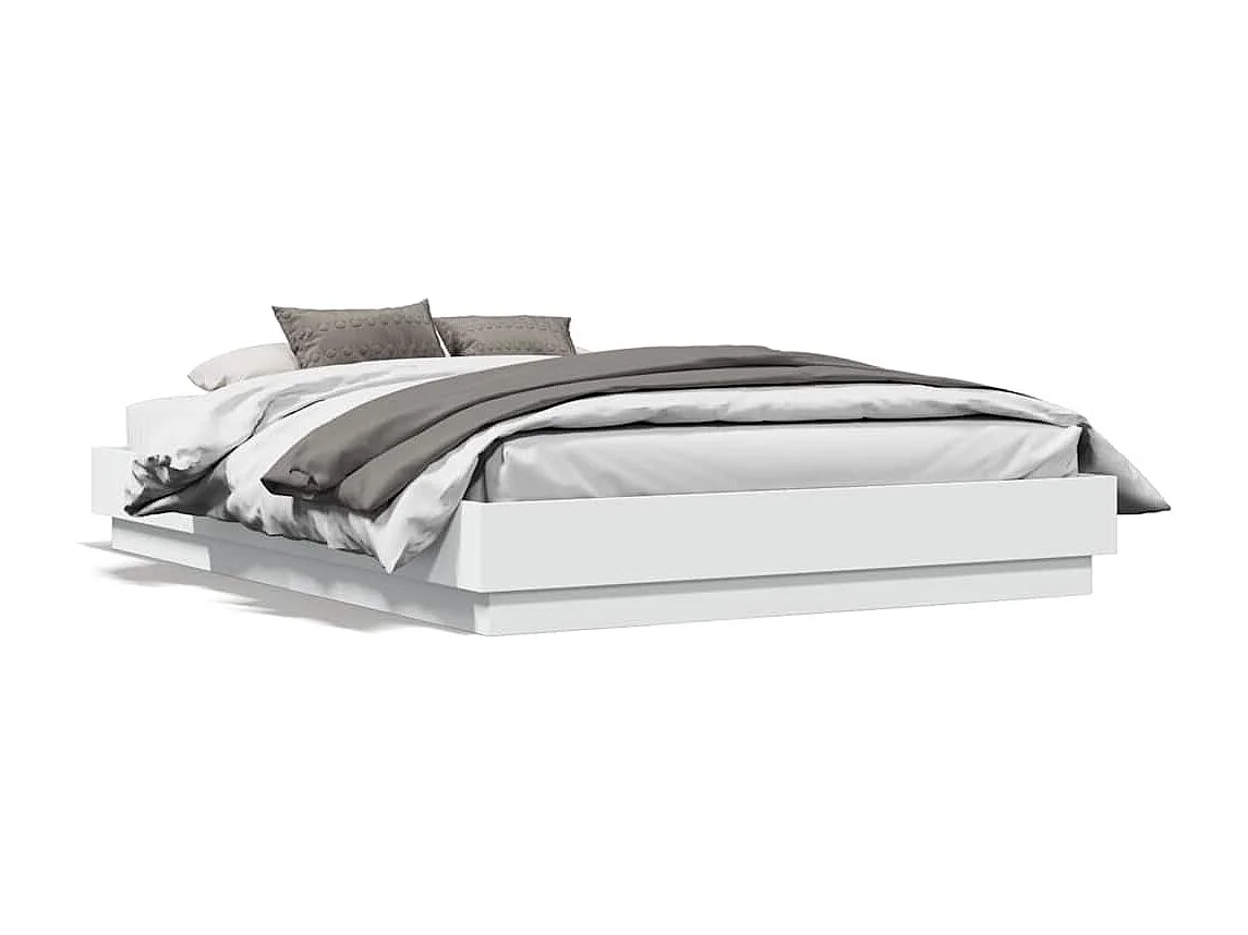 Lit simple | Lit adulte, enfant | Cadre de lit blanc 120x190 cm