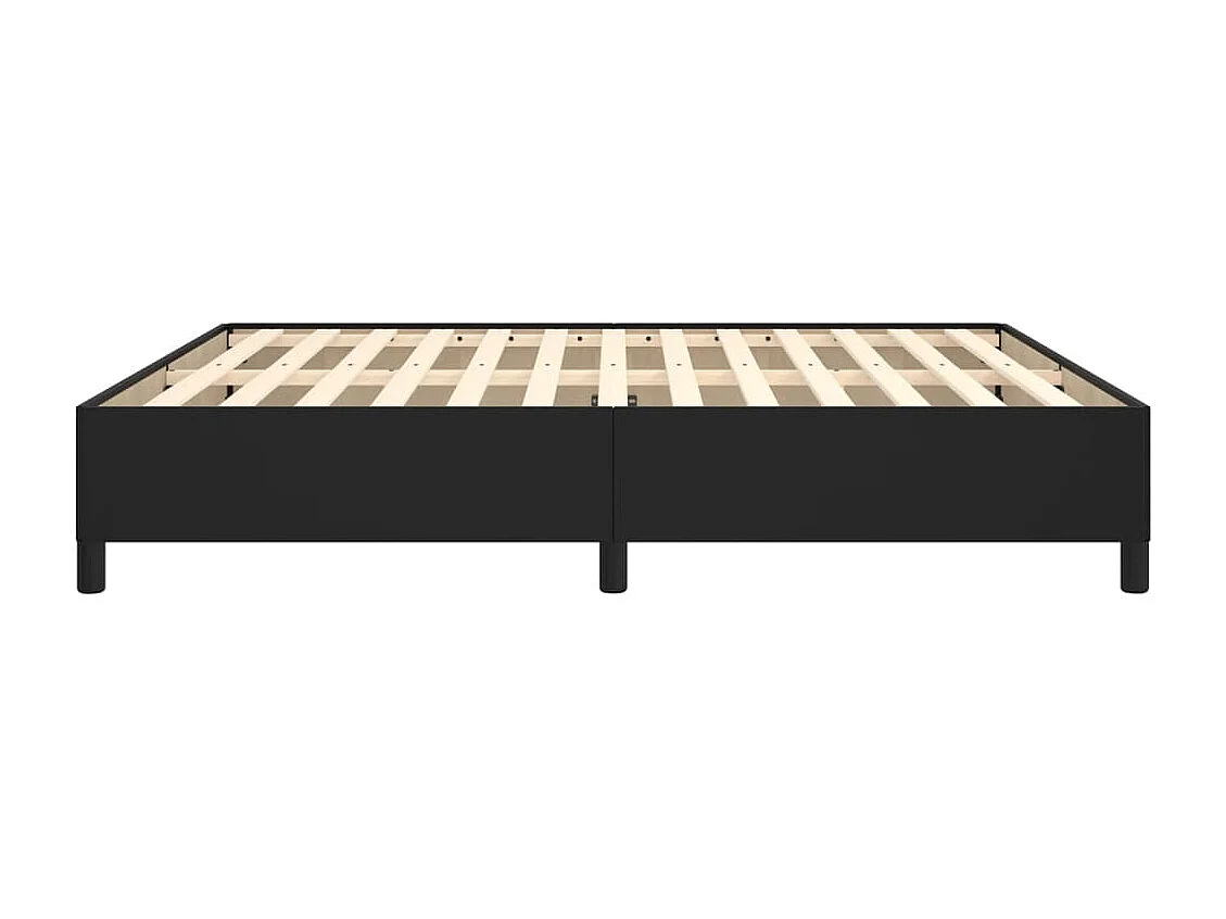 Lit double | Lit adulte | Cadre de lit noir 160x200 cm similicuir