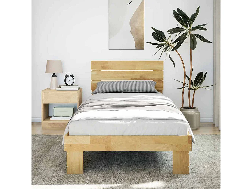 Lit simple | Lit adulte, enfant | Cadre de lit avec tête de lit 90x200 cm