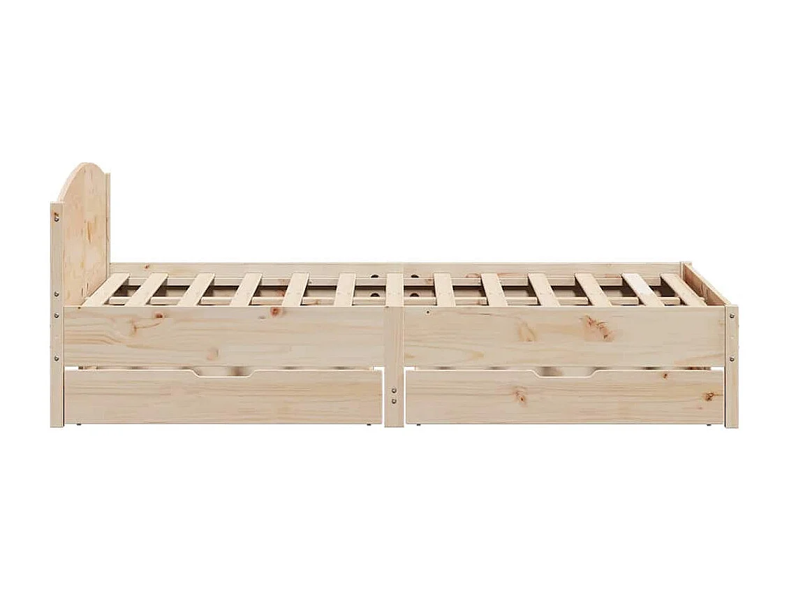 Lit double | Lit adulte | Cadre de lit 135x190 cm bois de pin massif