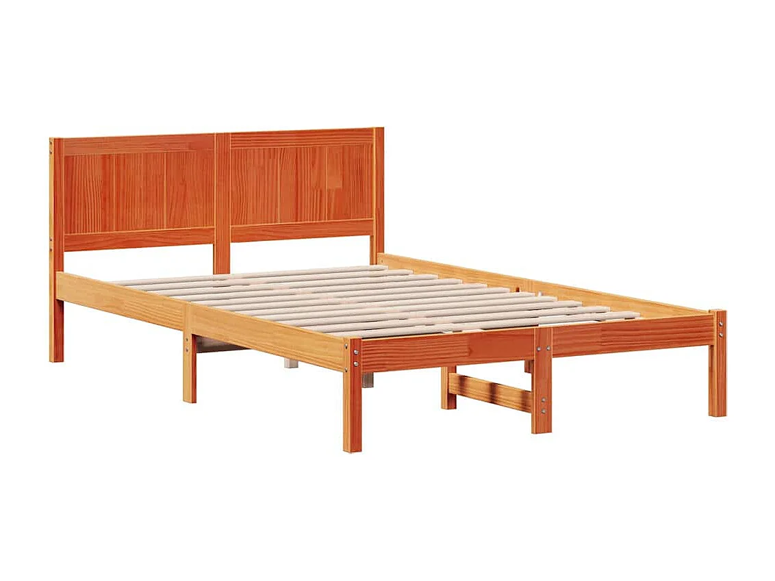 Lit simple | Lit adulte, enfant | Cadre de lit Marron 120x200 cm Bois de pin massif