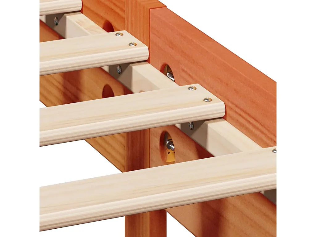 Lit double | Lit adulte | Cadre de lit cire marron 180x200cm bois pin massif