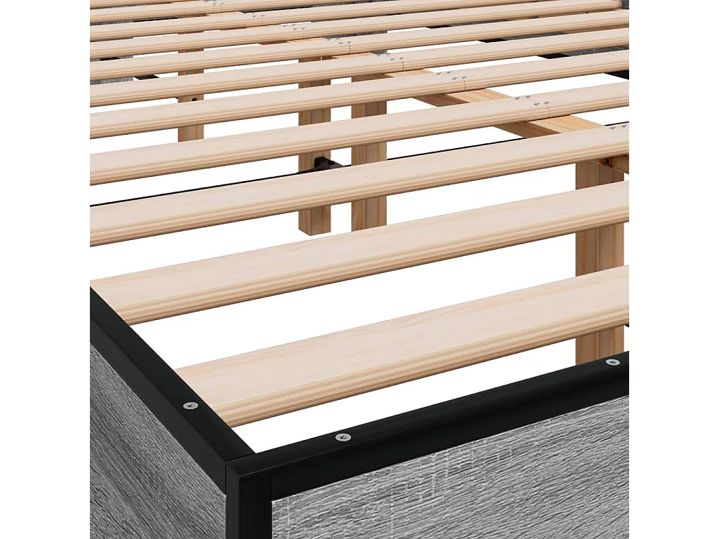 Lit double | Lit adulte | Cadre de lit sonoma gris 140x200 cm