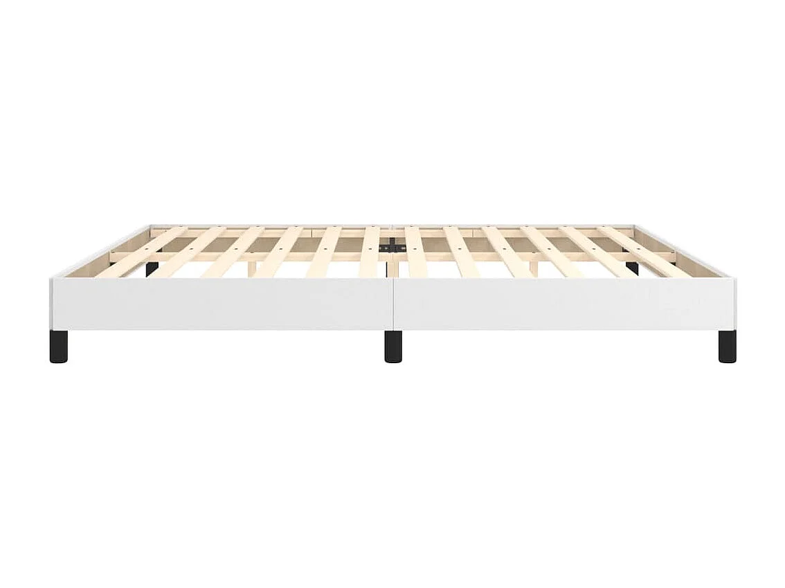 Lit double | Lit adulte | Cadre de lit blanc 200x200 cm similicuir