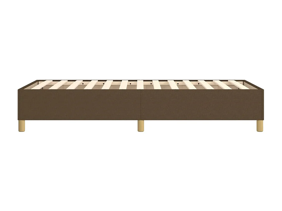 Lit simple | Lit adulte, enfant | Cadre de lit marron foncé 100x200 cm tissu