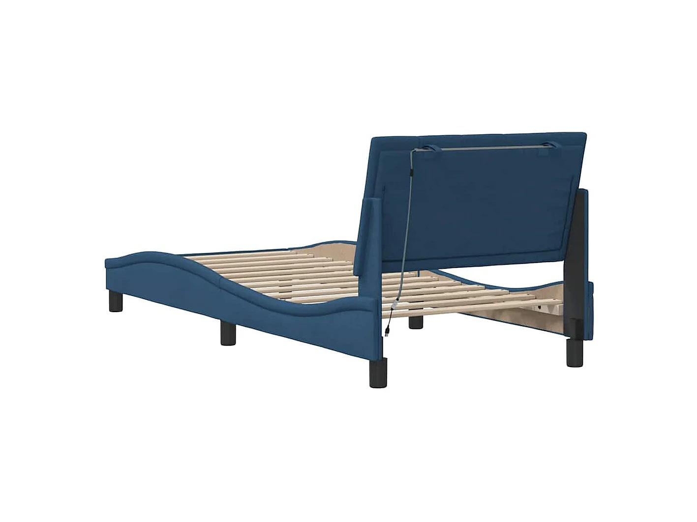 Letto per adulti | Letto singolo | Giroletto senza Materasso Hanko Blu 80x200 cm in Tessuto