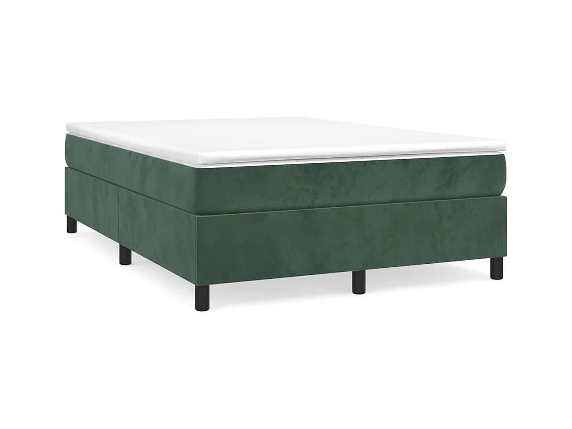 Lit double | Lit adulte | Cadre de lit vert foncé 140x190 cm velours