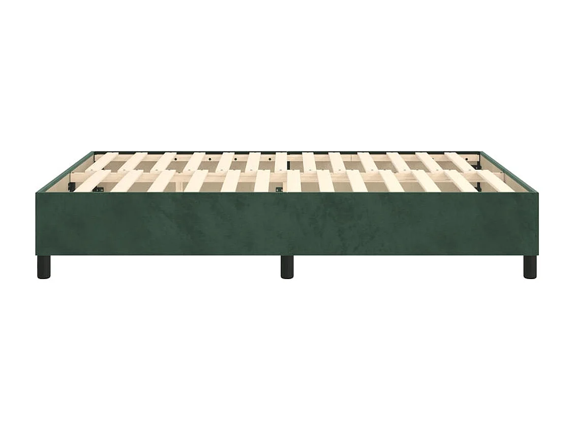 Lit double | Lit adulte | Cadre de lit vert foncé 140x190 cm velours