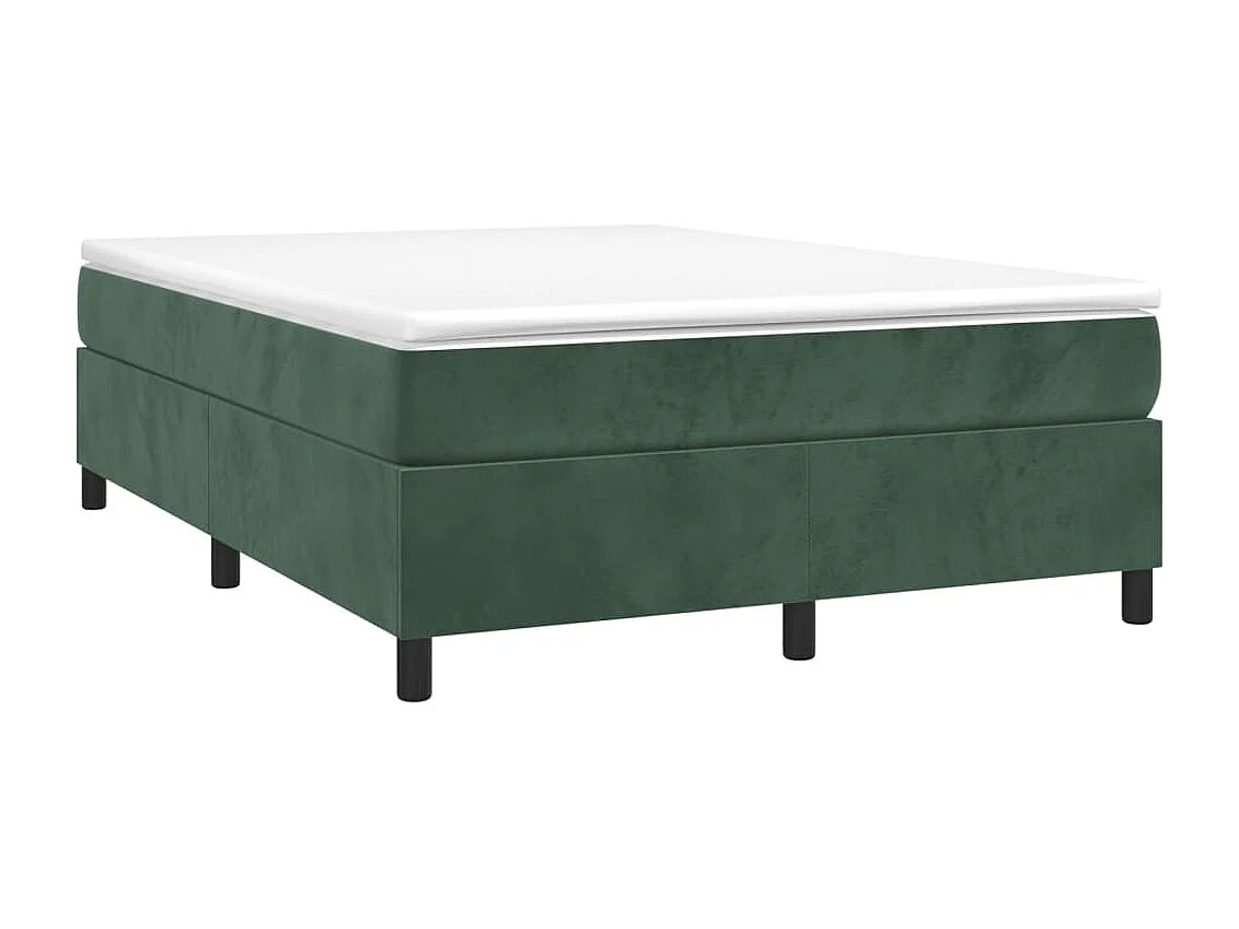 Lit double | Lit adulte | Cadre de lit vert foncé 140x190 cm velours