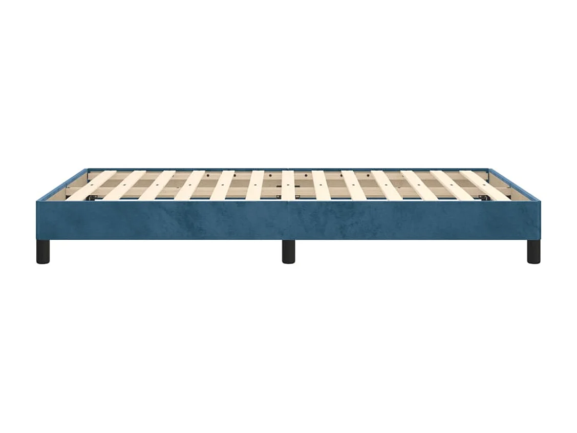 Lit simple | Lit adulte, enfant | Cadre de lit bleu foncé 120x190 cm velours