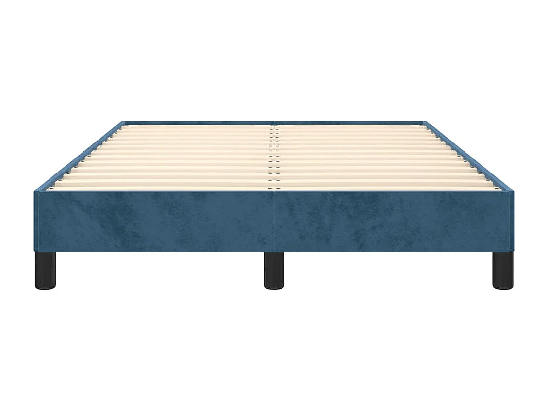 Lit simple | Lit adulte, enfant | Cadre de lit bleu foncé 120x190 cm velours