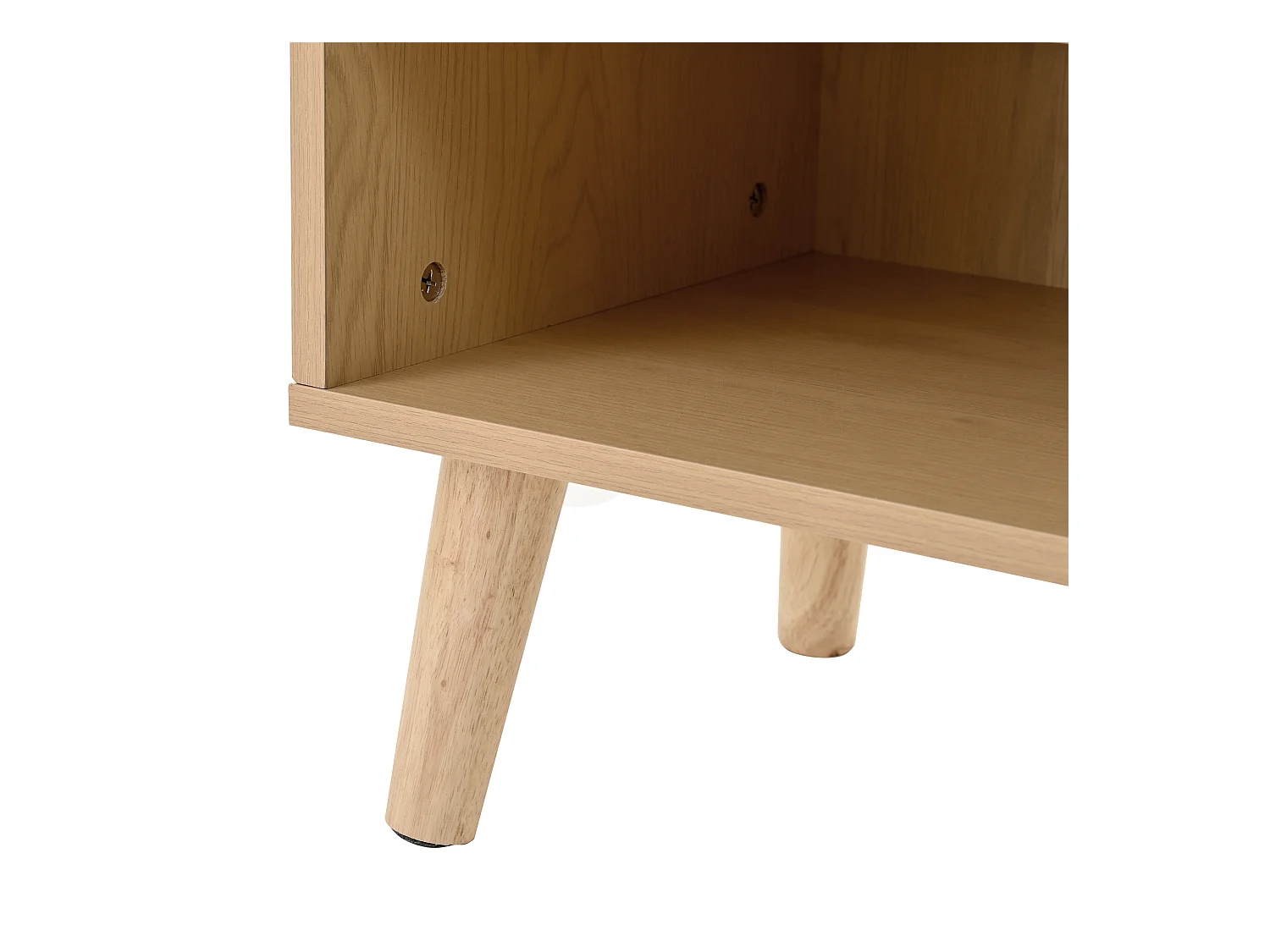 Zapatero natural con 3 puertas de ratán y 1 cajón, tirador de metal 120x35x106cm