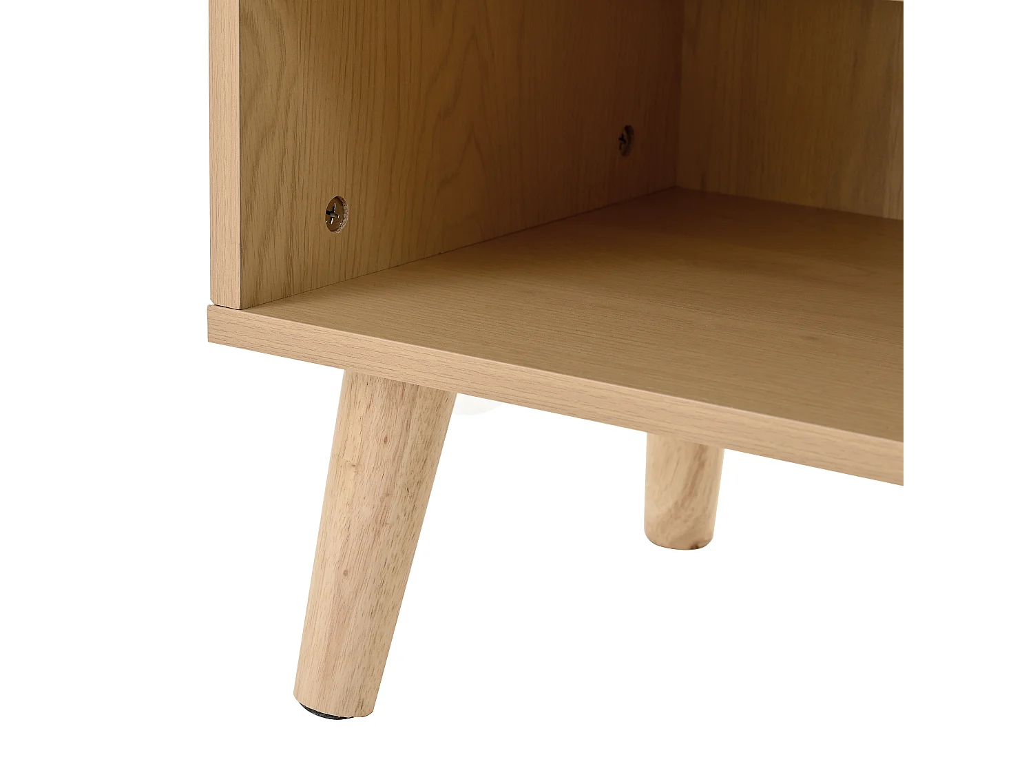 Natuurlijke schoenenkast met 3 rotandeuren en 1 lade, metalen handgreep 120x35x106cm