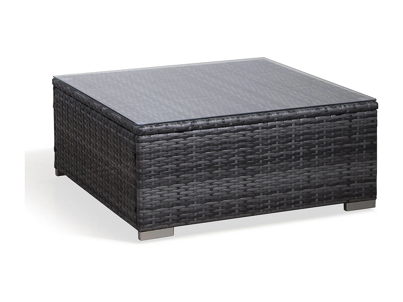 SVITA LUGANO XL salon de jardin en rotin canapé de jardin gris