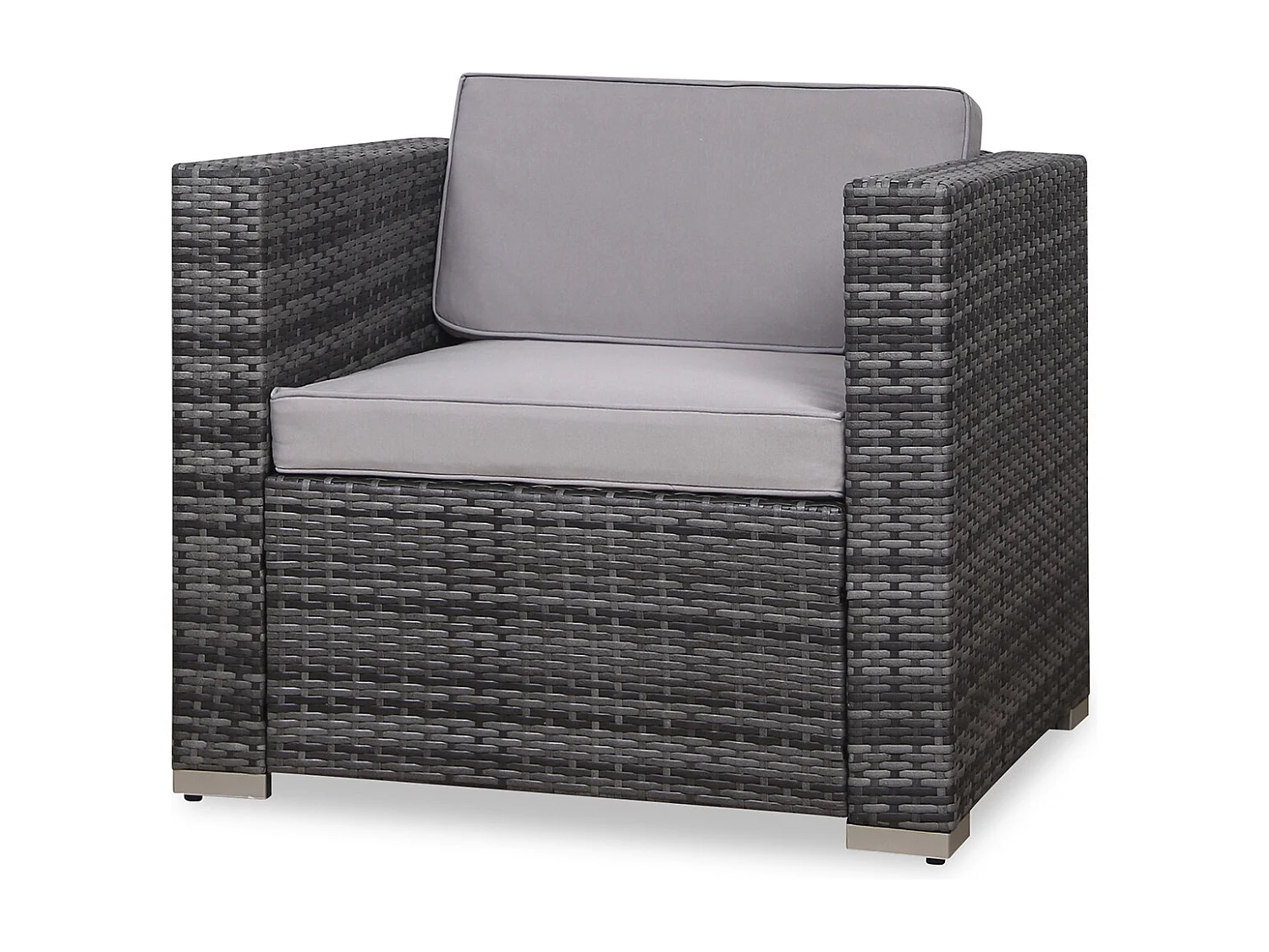 SVITA LUGANO XL salon de jardin en rotin canapé de jardin gris