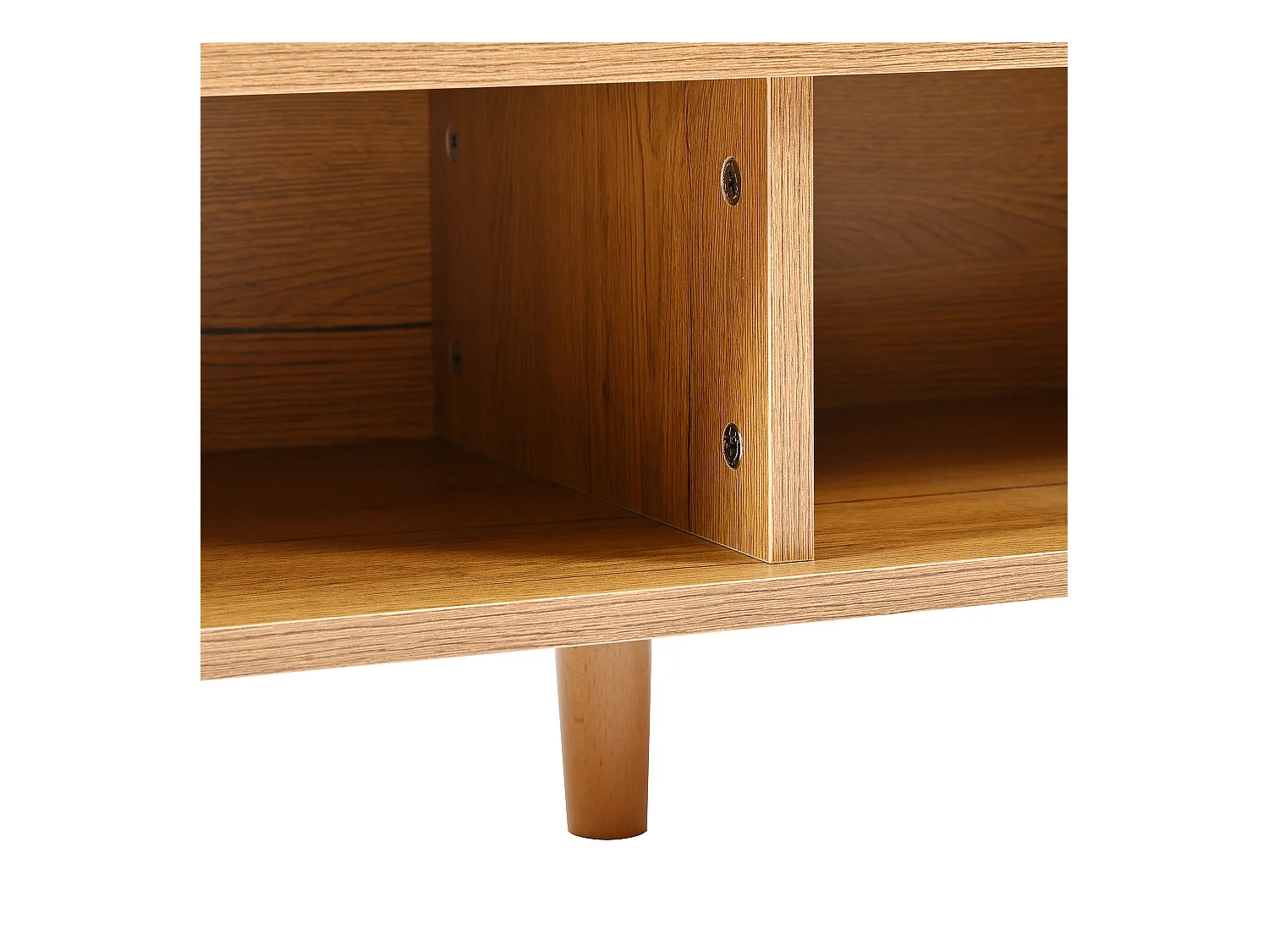 Zapatero blanco y madera con 3 puertas y 1 cajón, estantes regulables 90x35x99cm