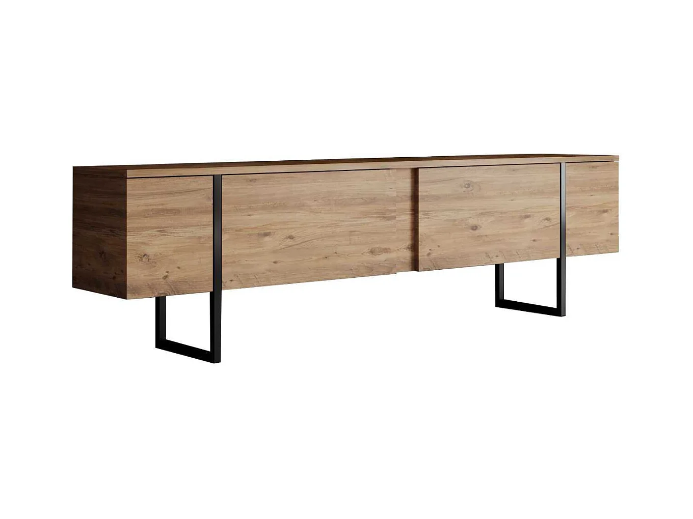 Meuble TV en aggloméré et métal Luxe