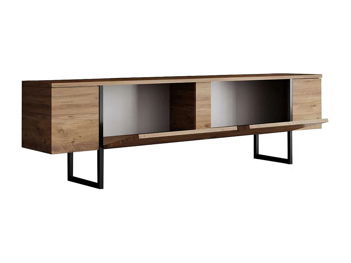 Meuble TV en aggloméré et métal Luxe