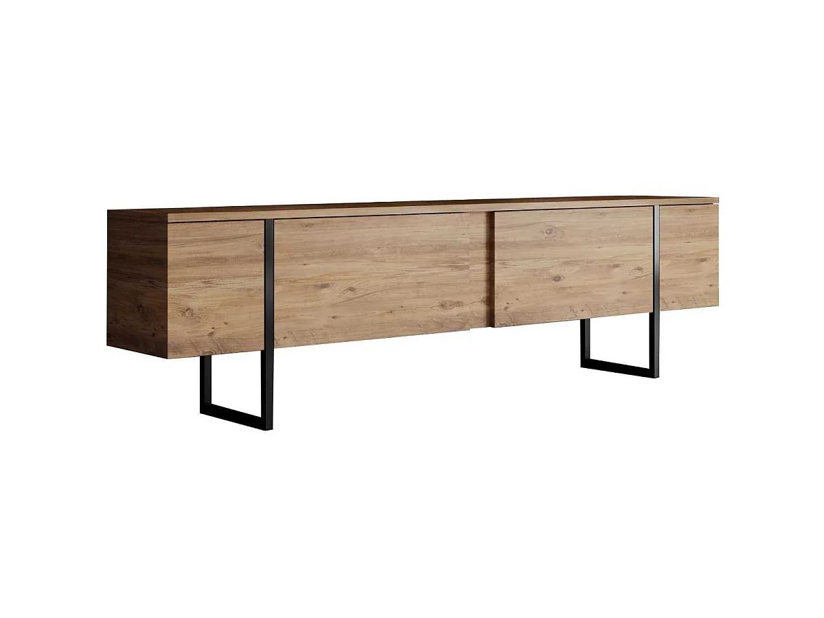 Meuble TV en aggloméré et métal Luxe