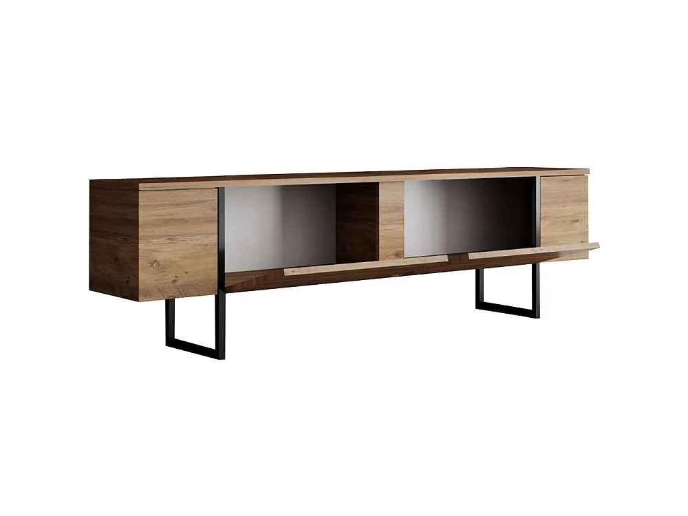 Meuble TV en aggloméré et métal Luxe