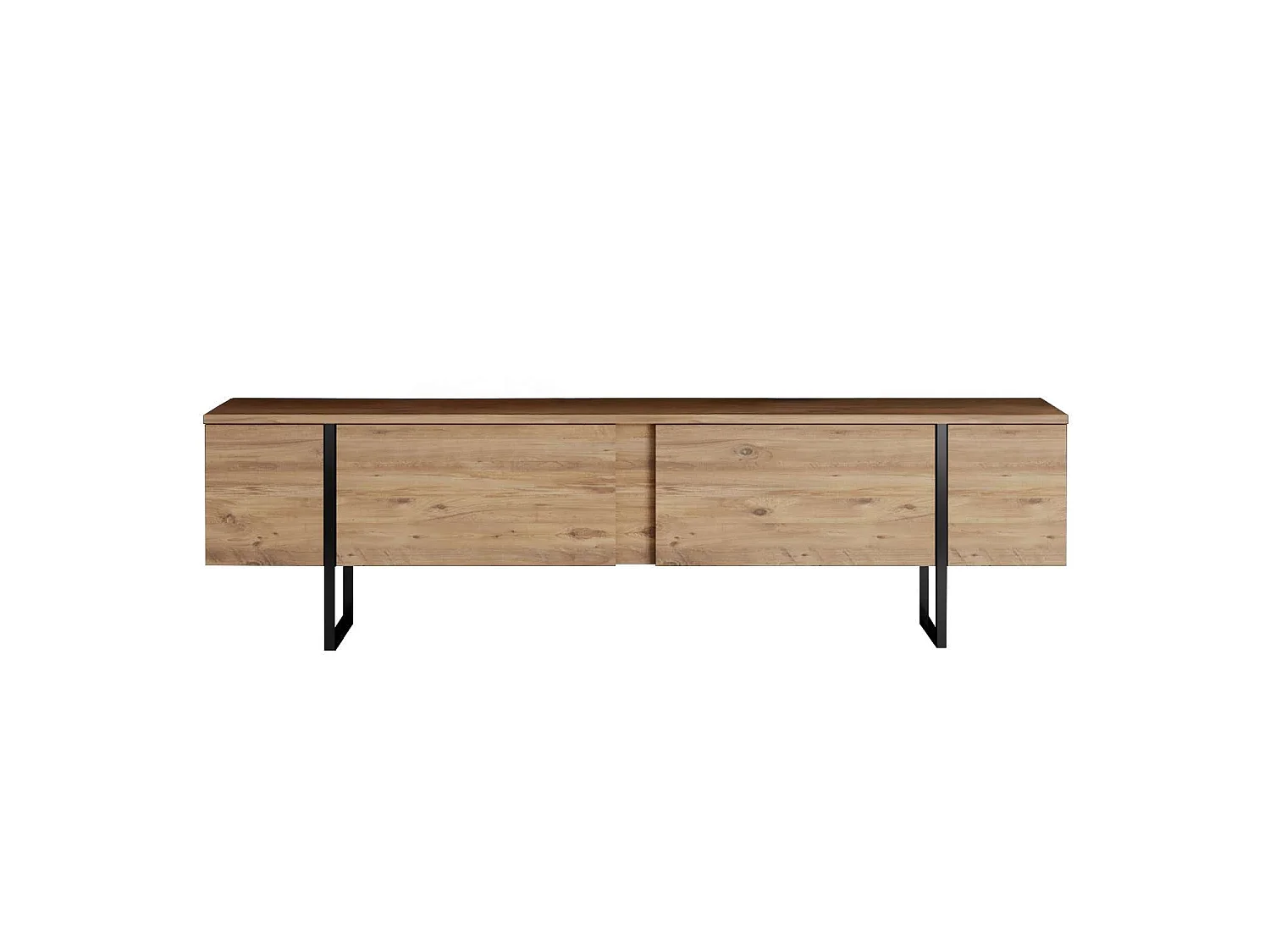 Meuble TV en aggloméré et métal Luxe
