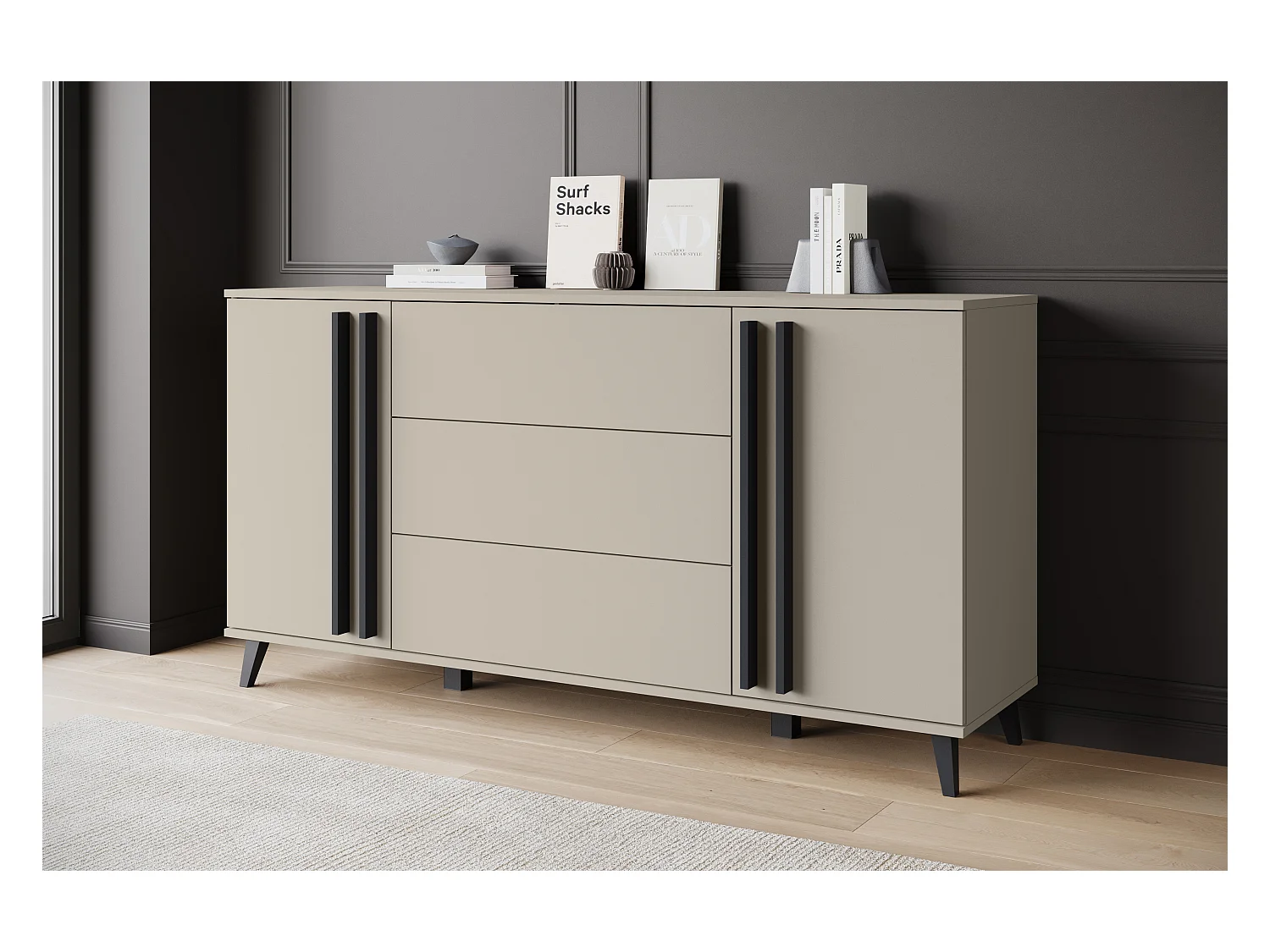 MINIO go for it, Kommode HURON 150 cm Congo/Schwarz