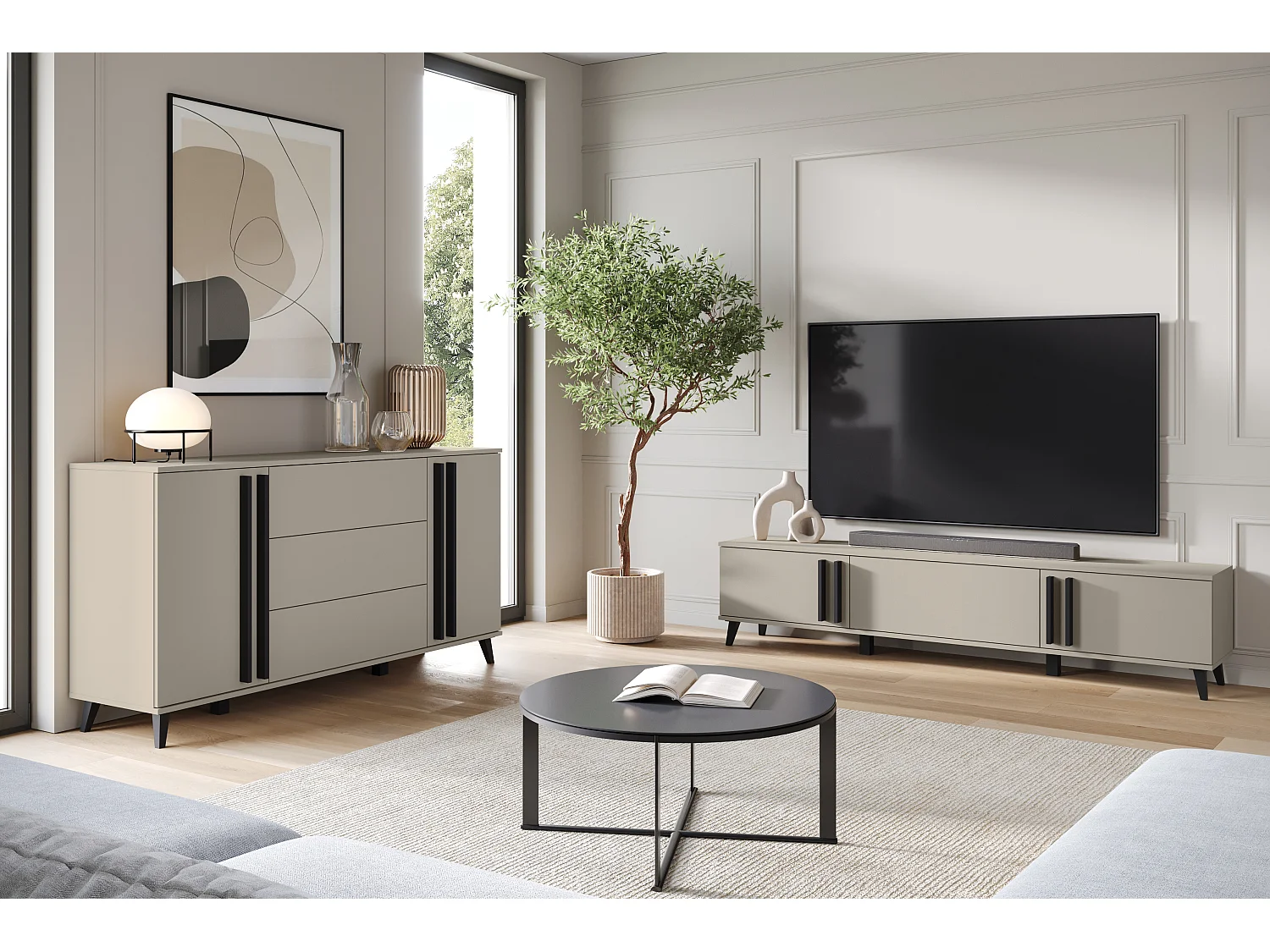 MINIO go for it, Commode HURON 150 cm congo/noir