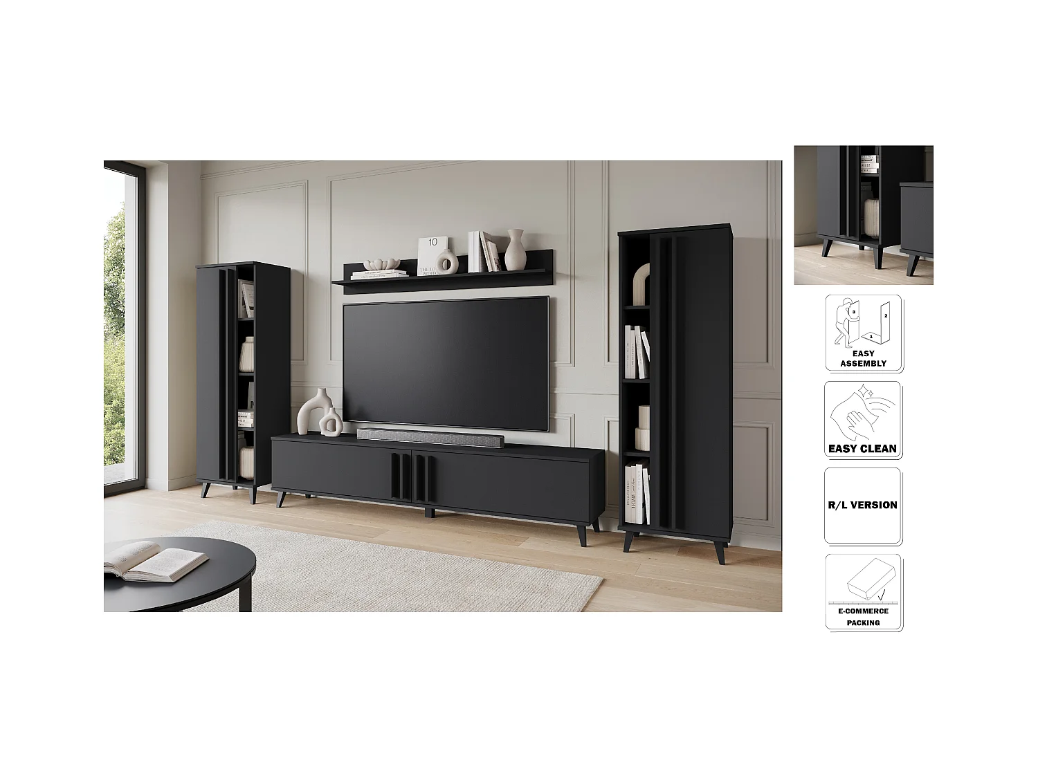 MINIO go for it, Meuble mural HURON I noir