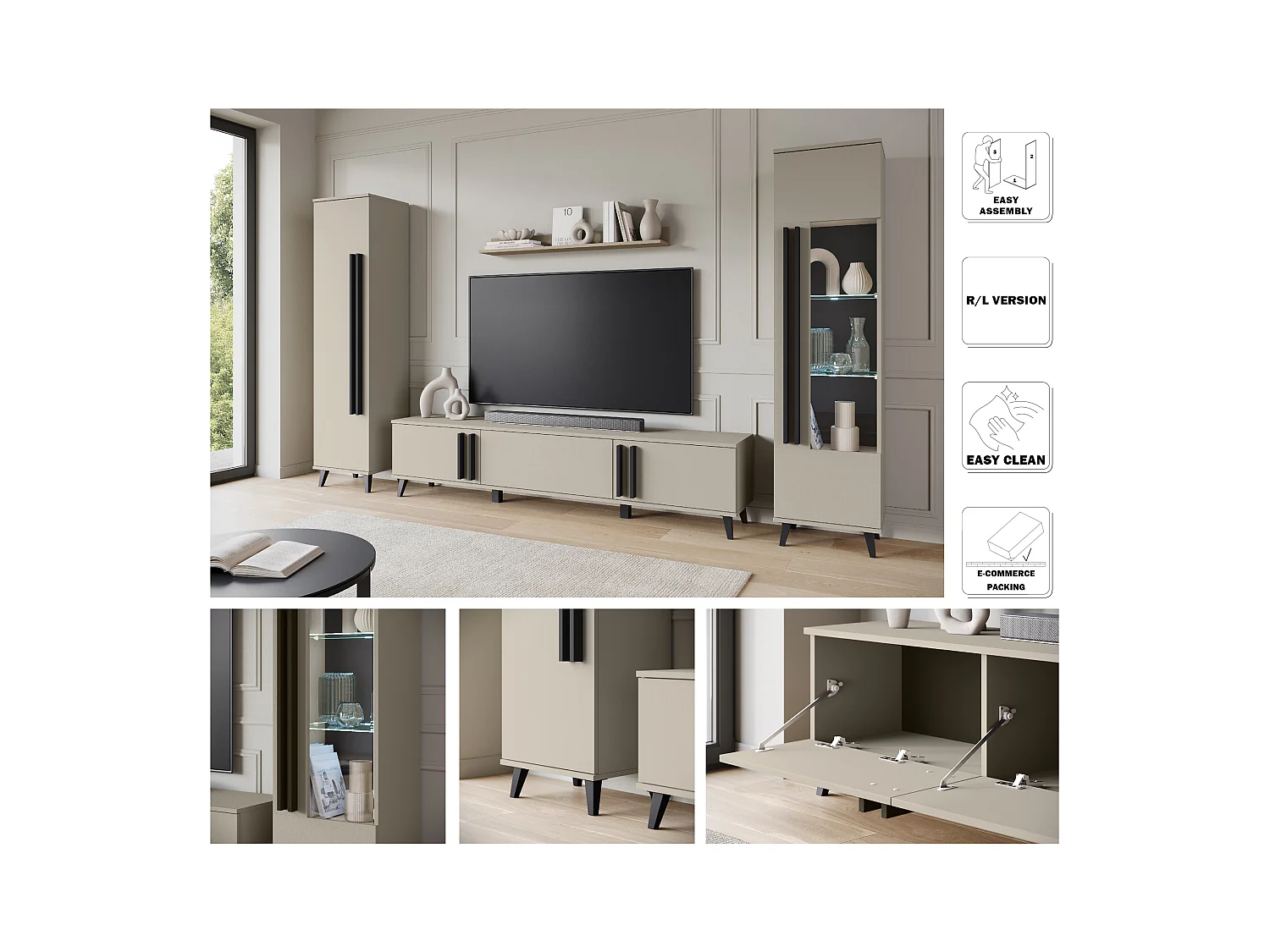 MINIO go for it, Meuble mural HURON II congo/noir