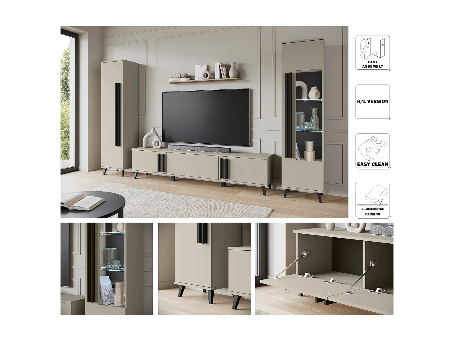 MINIO go for it, Meuble mural HURON II congo/noir