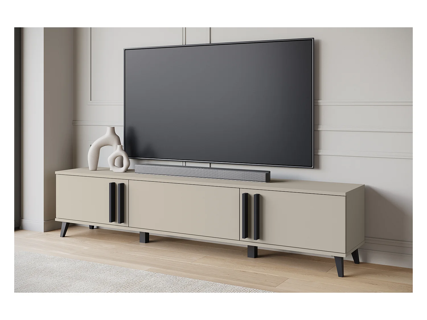 MINIO go for it, Szafka rtv HURON 180 cm congo/czarny