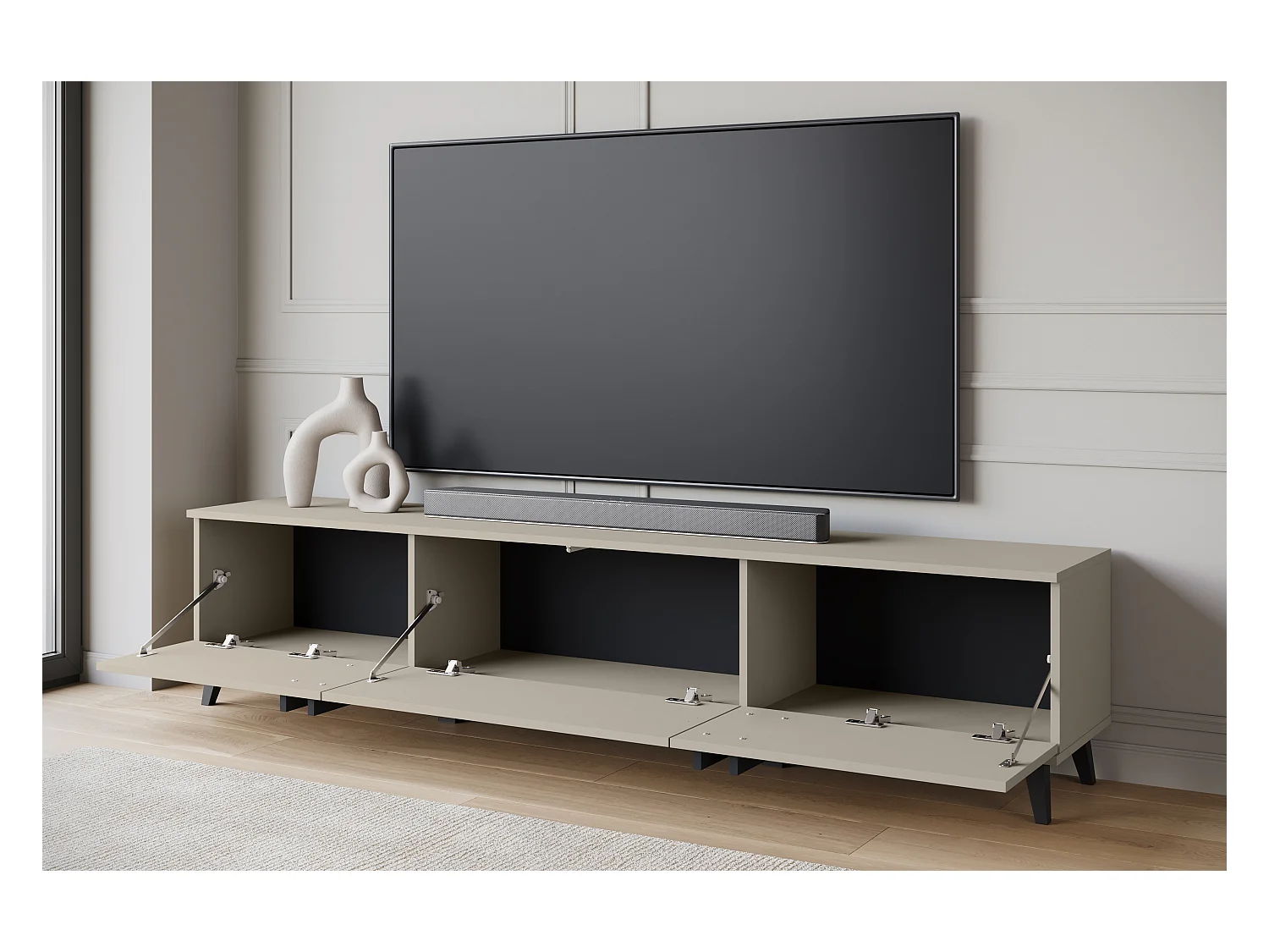 MINIO go for it, Szafka rtv HURON 180 cm congo/czarny