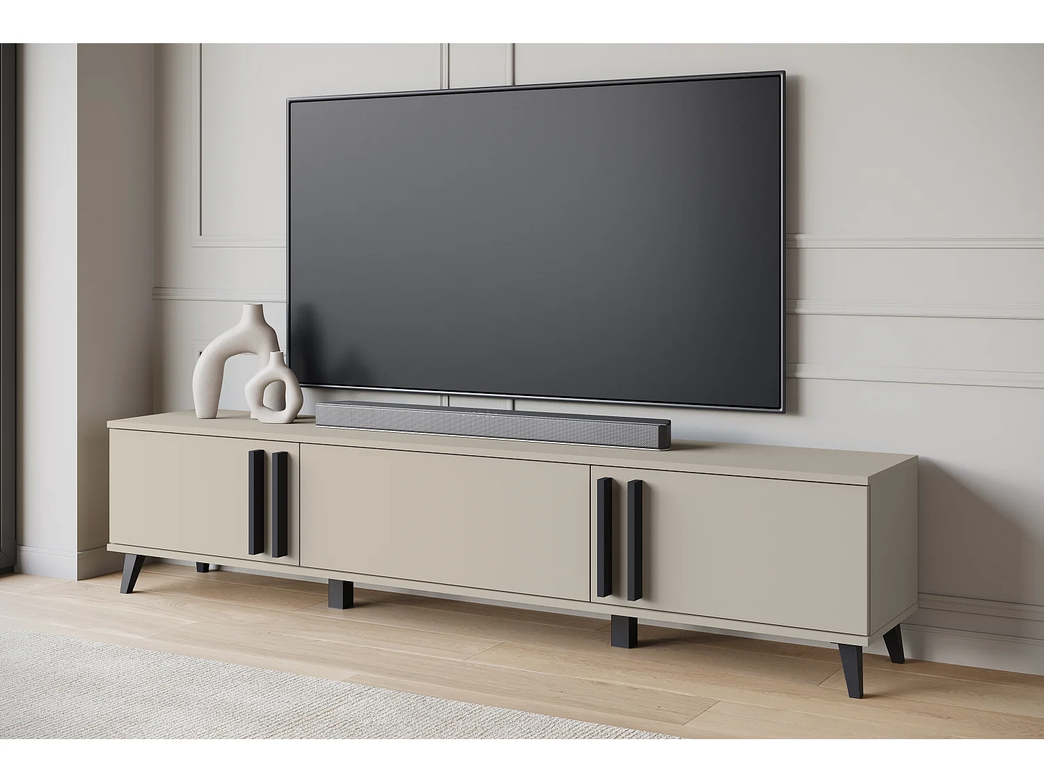 MINIO go for it, Szafka rtv HURON 180 cm congo/czarny