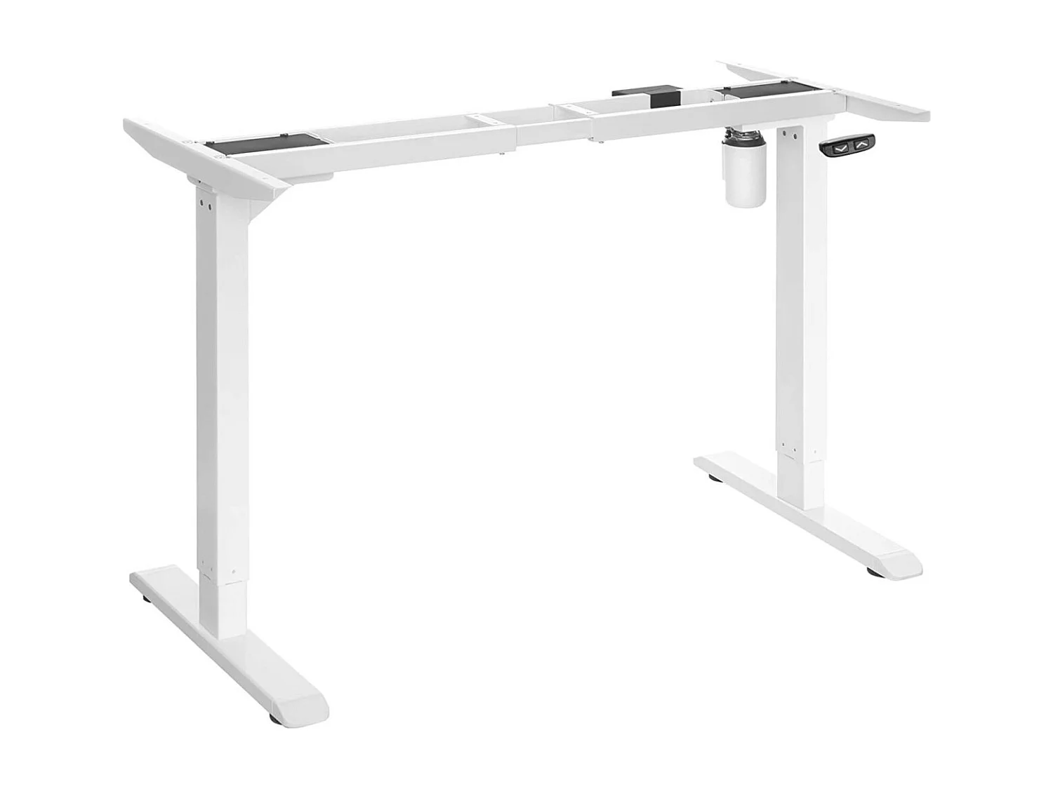 SONGMICS Table Frame, Freely Height-Adjustable, Desk Frame, Electric Desk, Table Stand with Motor, Length Adjustable, Steel, White