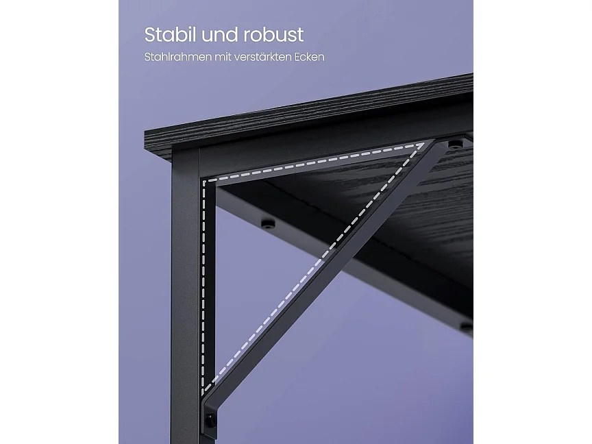 Biurko, mały stolik komputerowy, biurko do pokoju do pracy, sypialni, 60 x 120 x 75 cm, wzornictwo przemysłowe, metalowa rama, c