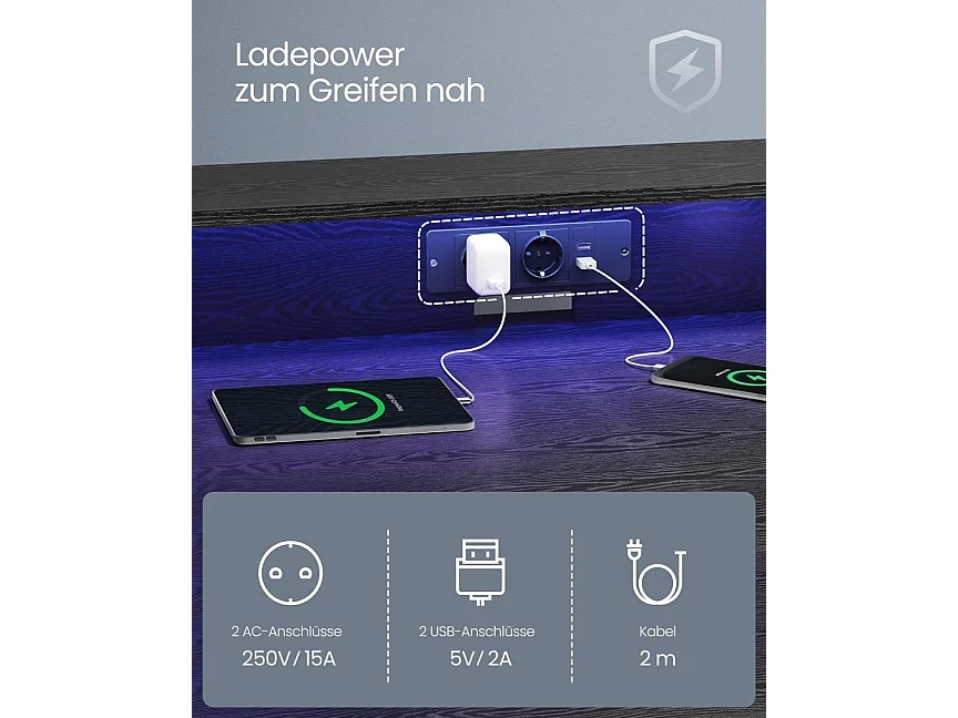 Spillebord med LED-belysning