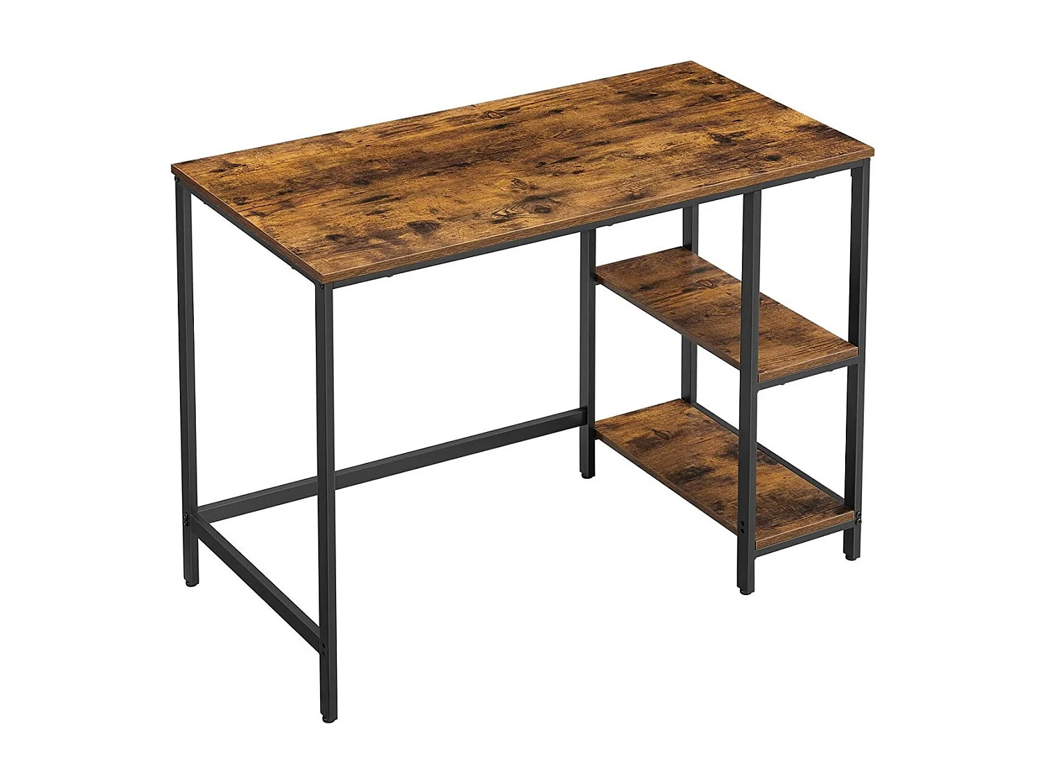 Biurko Komputerowe Biurko Pc Stół Biurowy Z 2 Półkami Po Prawej Lub Lewej Stronie Do Salonu Biurowego Stalowa Rama Wzornictwo Pr