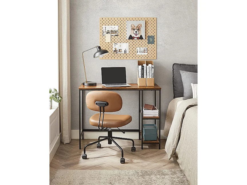 Biurko Komputerowe Biurko Pc Stół Biurowy Z 2 Półkami Po Prawej Lub Lewej Stronie Do Salonu Biurowego Stalowa Rama Wzornictwo Pr