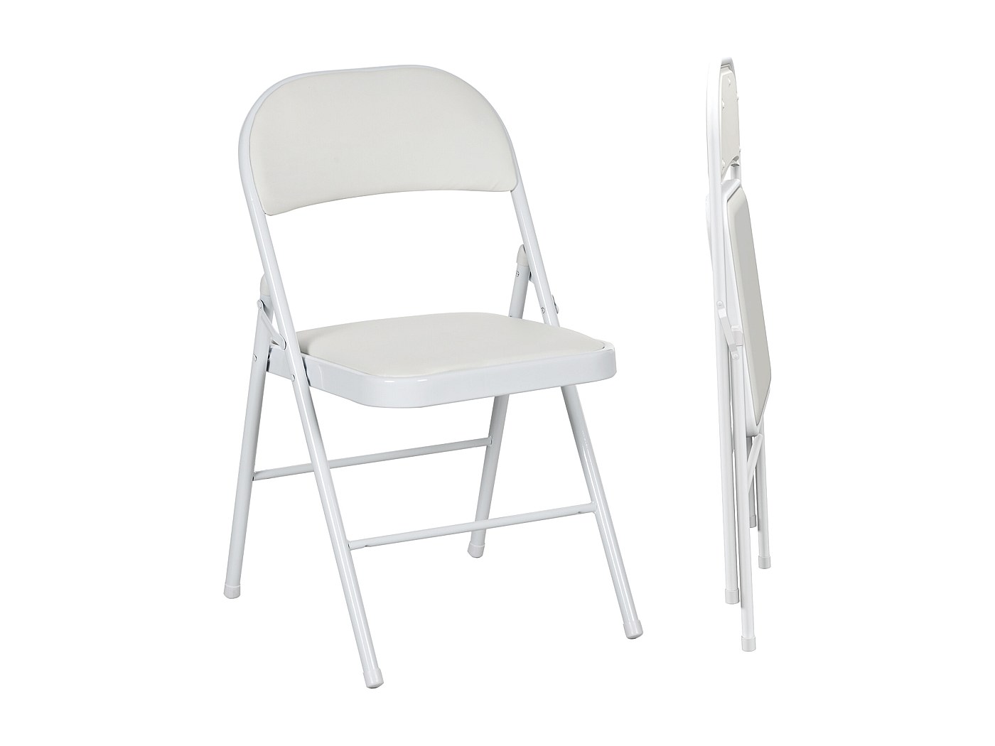 Harbour Housewares Chaise Pliante Rembourrée Rouge - Cadre Métal Charge 114 Kg Chaise D'appoint Pliante Métal Compacte