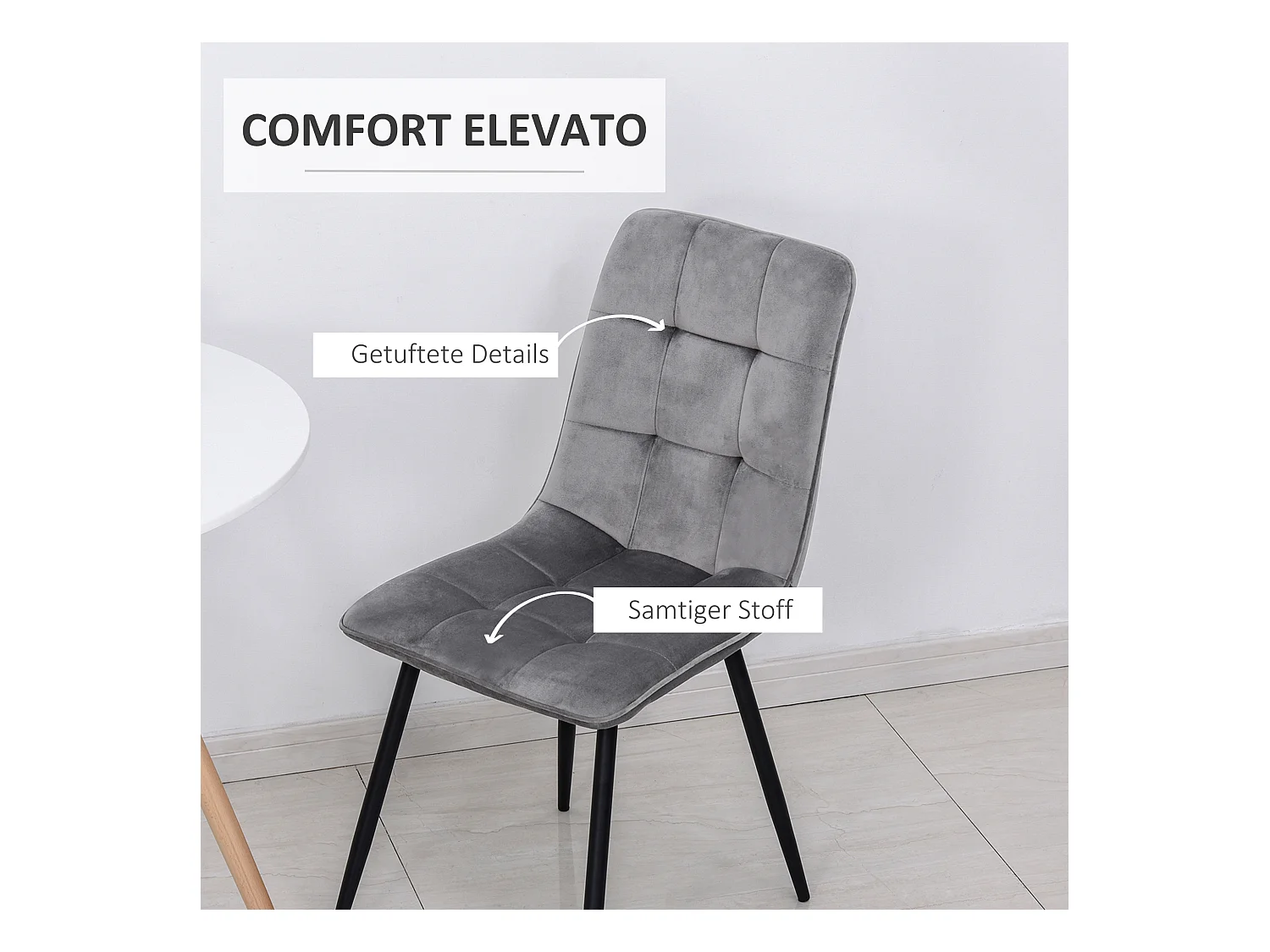 Lotto di 2 sedie a sdraio in tessuto poliestere con mousse e quadro in metallo grigio 45x63x90 cm