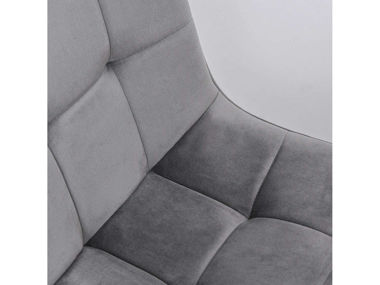 Lotto di 2 sedie a sdraio in tessuto poliestere con mousse e quadro in metallo grigio 45x63x90 cm