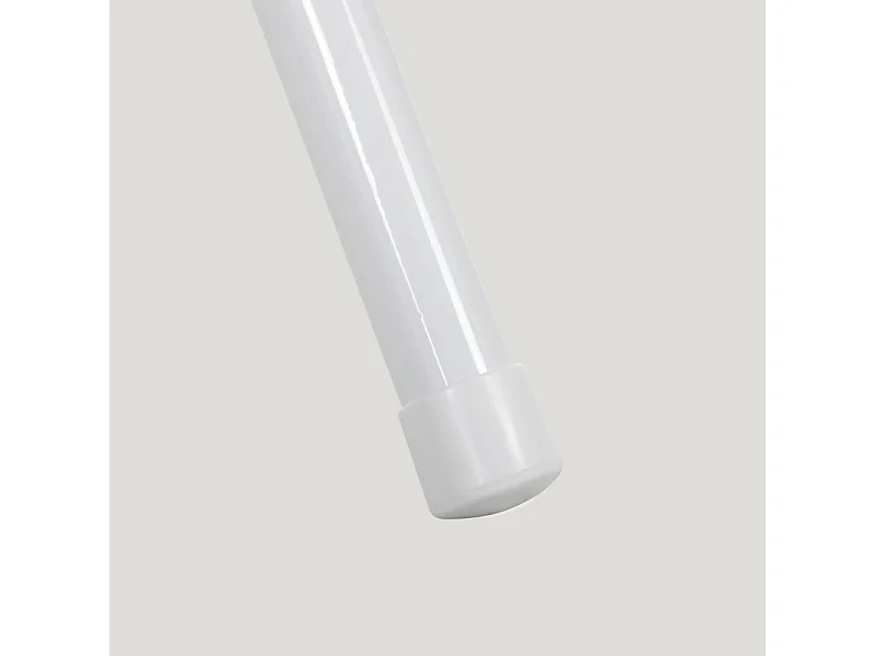 Juego de 4 sillas plegables de piel sintética con cojín de acero plegable para oficina, recepción, color blanco