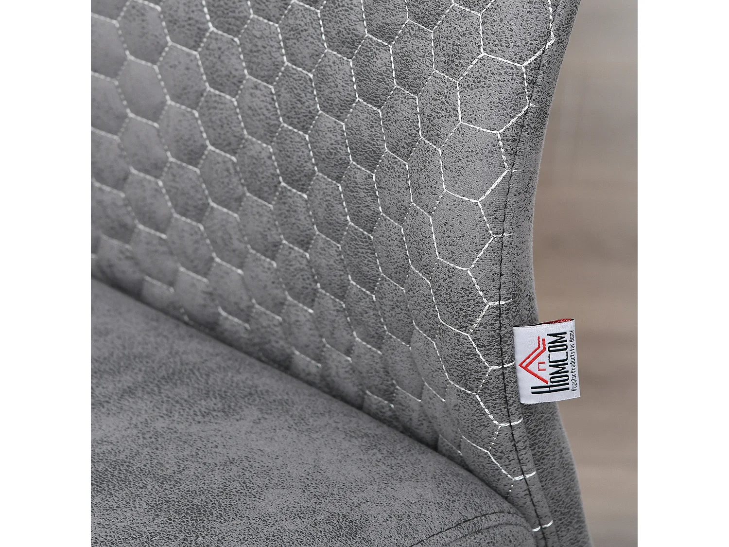 Chaise salle à manger 4 pcs rembourrée velours gris pieds acier 45x61x98 cm design moderne