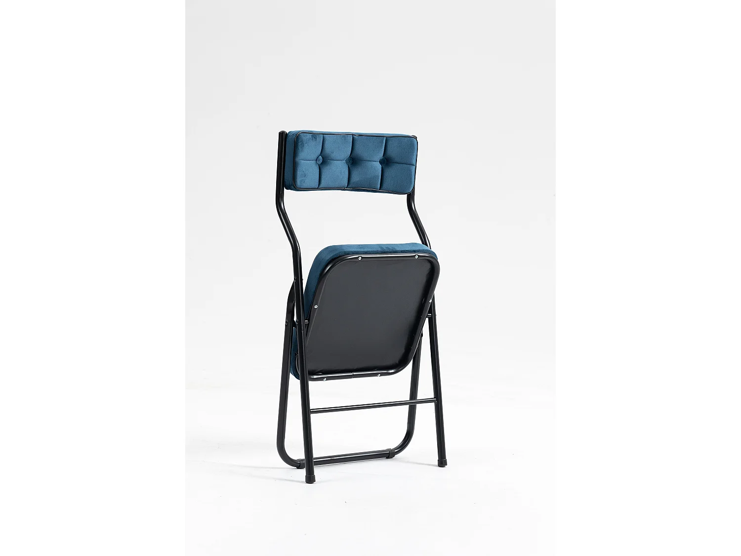 Chaises pliantes acier avec coussin lot de 2 confort kitchen Bureau mariage réception bleu