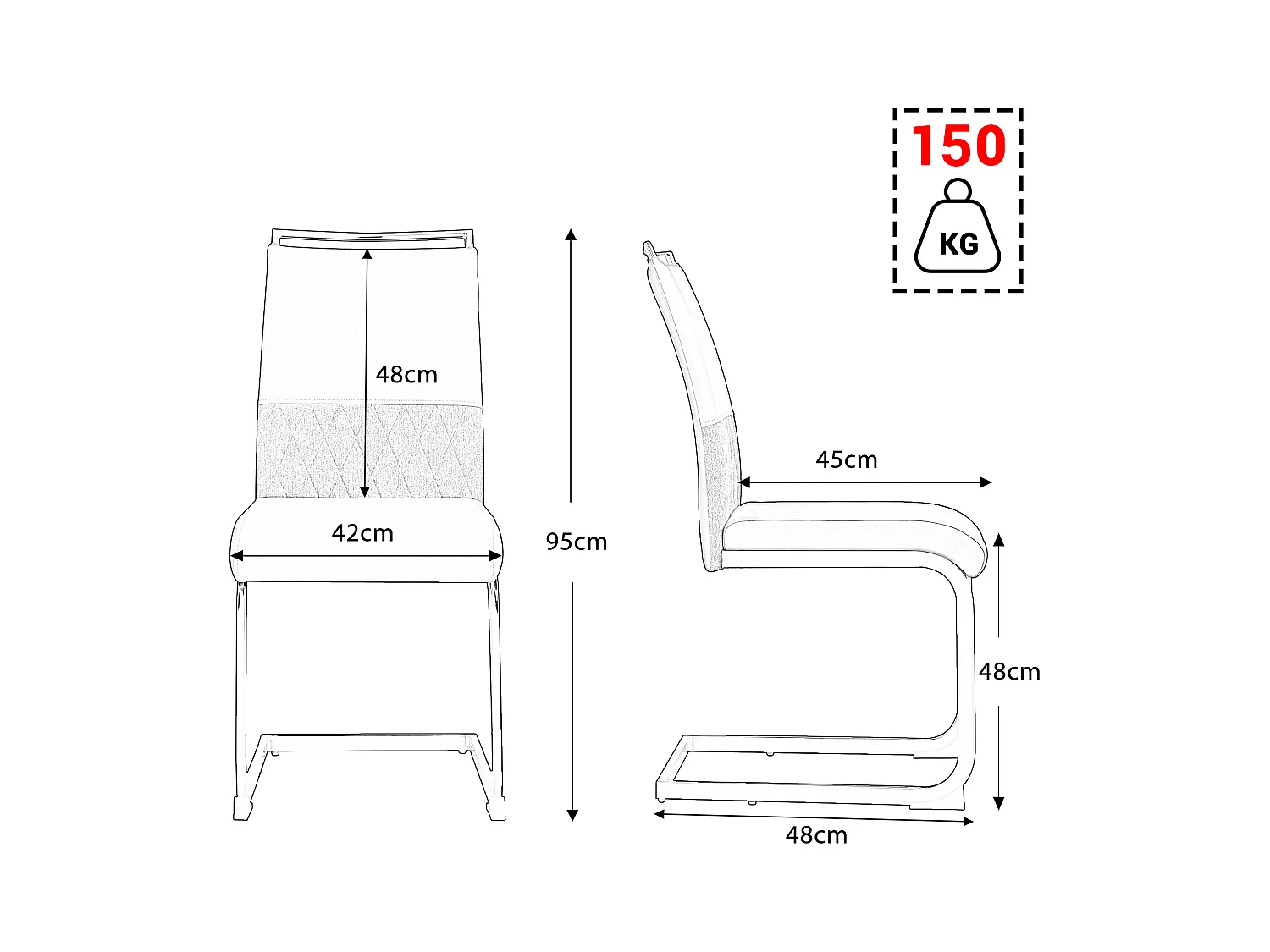 Silla moderna con respaldo alto de piel sintética y lino, asiento cómodo para comedor o cocina, color blanco, juego de 6