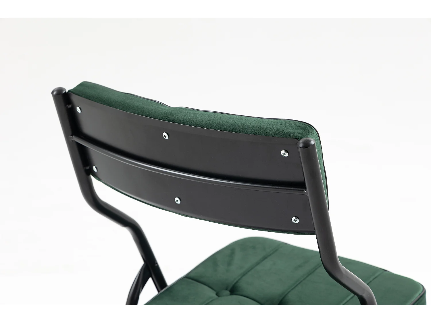 Juego de 2 sillas plegables de acero con cojín, cómodas para cocina, oficina, recepción de boda, color verde