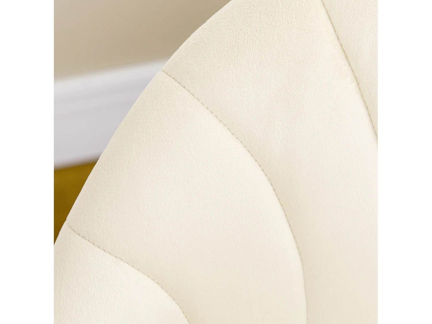 Chaise salle à manger 2 pz velluto crema confortevole dossier design scandinavo 52x54x79 cm