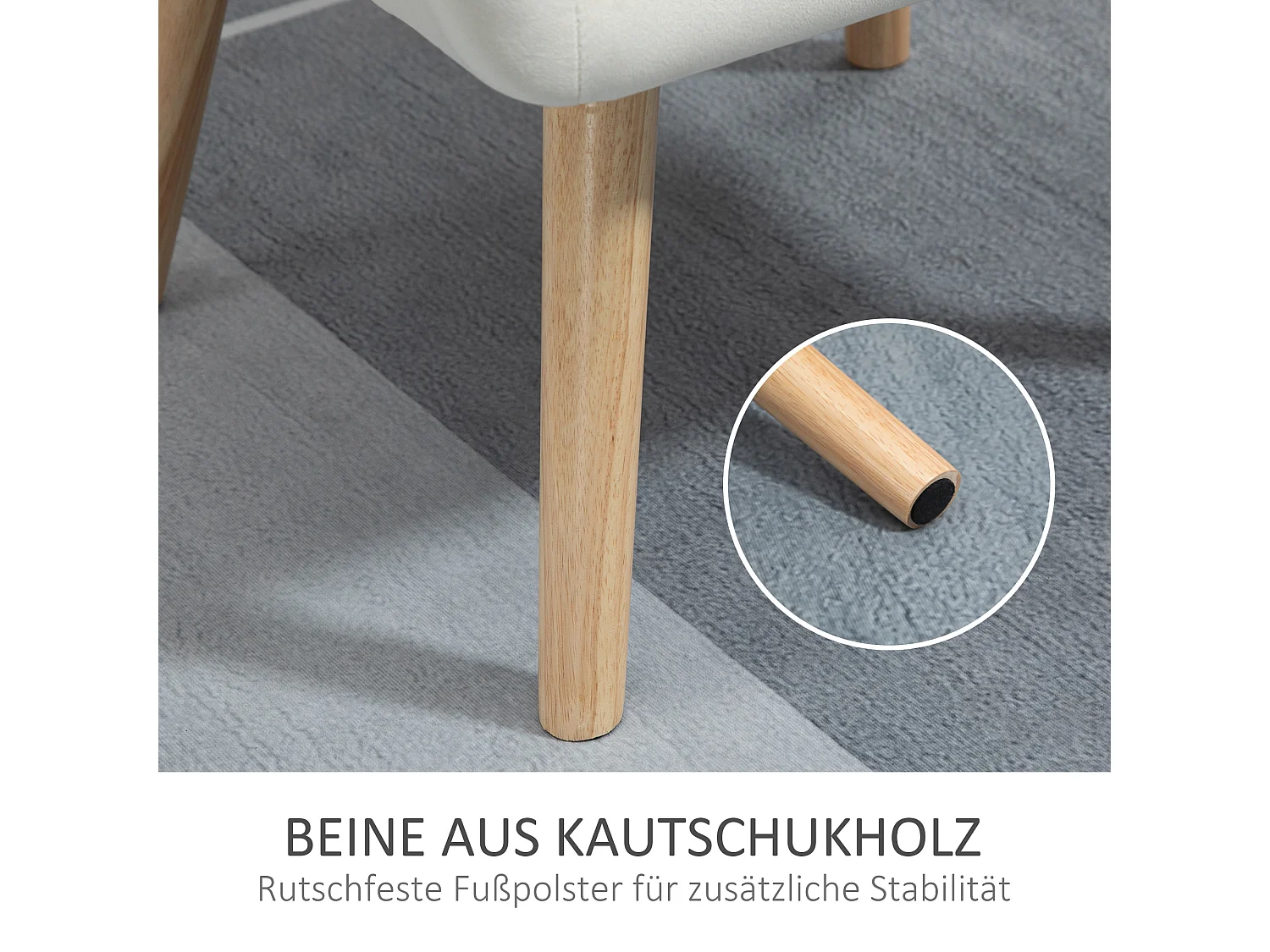 Fauteuil relax en velours avec accoudoirs pour salon et chambre pieds surélevés 64x62x72 cm